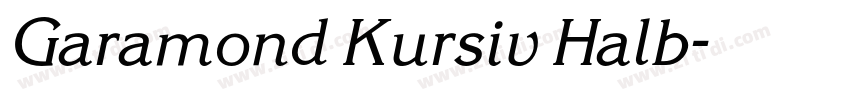 Garamond Kursiv Halb字体转换